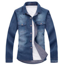 Neue Herrenmode Luxus Casual Denim Slim Jeans Shirt